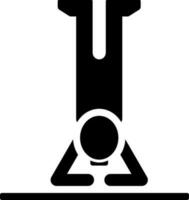 Man in handstands position icon in Black and White color. vector