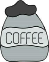 Coffee Sack Icon in Gray Color. vector