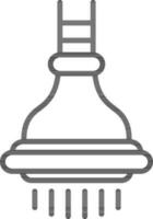 Line Art Illustration of Shower Icon. vector