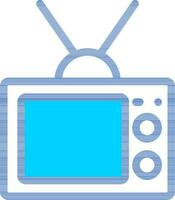 retro televisión icono en plano estilo. vector