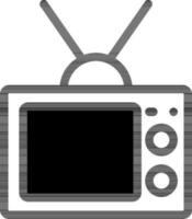 Retro Television Icon in Flat Style. vector