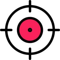 Illustration of Target or Aim Icon in Flat Style. vector