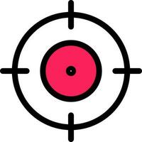 Illustration of Target or Aim Icon in Flat Style. vector