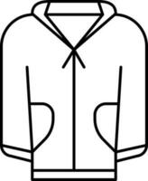 Illustration of Jacket Icon in Flat Style. vector