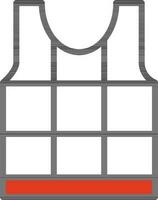 Isolated Flat Tank Top in Flat Style. vector