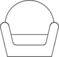 Isolated Sofa Icon in Flat Style. vector