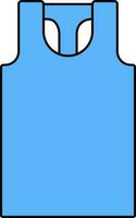 Undershirt Or Tank Top Icon In Blue Color. vector