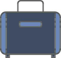 Suitcase Icon In Blue Color. vector