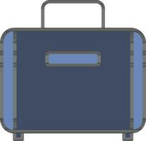 Suitcase Icon In Blue Color. vector