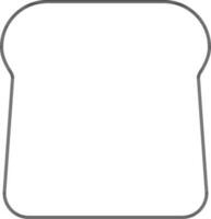 Bread Icon In Thin Line Art. vector