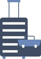 Luggage Or Briefcase Icon Flat Style. vector