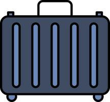 Illustration of Suitcase Icon In Blue Color. vector