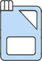 frasco icono o símbolo en azul y blanco color. vector