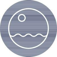 Porthole Icon In Blue And White Color. vector