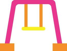 Swing in flat style. vector