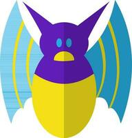 Character of a bat icon. vector