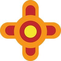 Flat style spotlight in orange and red color. vector
