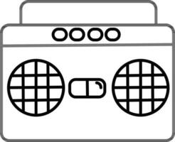 Flat illustration of tape recorder. vector