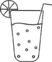 cóctel vaso símbolo en plano estilo. vector