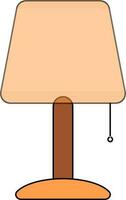 Table lamp icon in color for light concept. vector