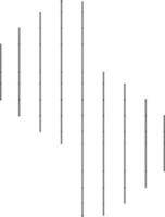 sonido ola o frecuencia icono en negro línea Arte. vector