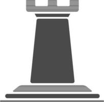 Gray strategy chess on white background. vector