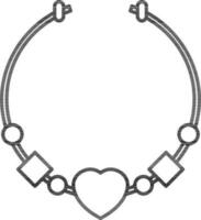 Vector Illustration of Necklace in Flat Style.