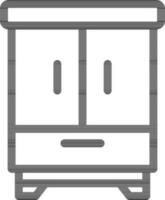 Line Art Illustration of Cupboard Icon. vector