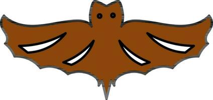Illustration of Bats Icon in Brown Color. vector