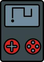 Snake Game In Game Boy Icon. vector