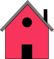 Hut in black and pink color. vector