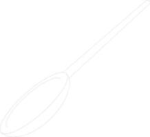 Flat style black line art illustration of a pan. vector