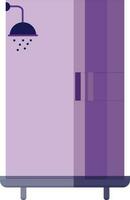 Purple shower with cupboard. vector