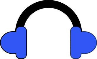 Blue headphone on white background. vector