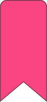 Blank pink ribbon on white background. vector