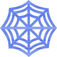 Blue spider net on white background. vector