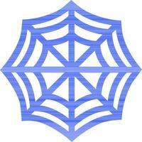 Blue spider net on white background. vector