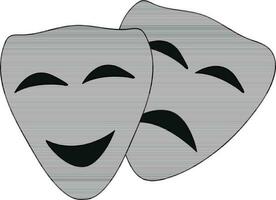 Flat illustration of theater masks. vector