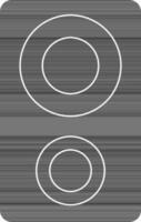Speaker icon in glyph for multimedia concept. vector