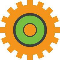 Illustration of setting icon for multimedia concept. vector