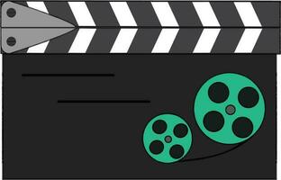 Flat style illustration of clapboard. vector