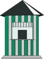 Flat style illustration of ticket booth. vector