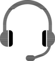 Headset sign or symbol for Music. vector