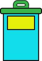 Isolated dustbin in flat style. vector