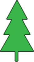 Isolated green tree icon. vector