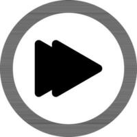 Media Player Forward Button symbol for Music. vector