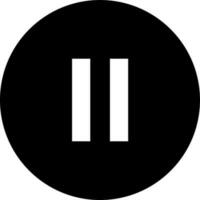 Vector sign or symbol of Pause Button.