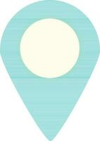 Flat illustration of blue map pointer. vector
