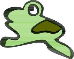 Animal character of jumping frog. vector