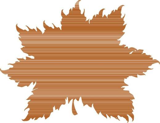 Isolated silhouette of maple autumn leaf.